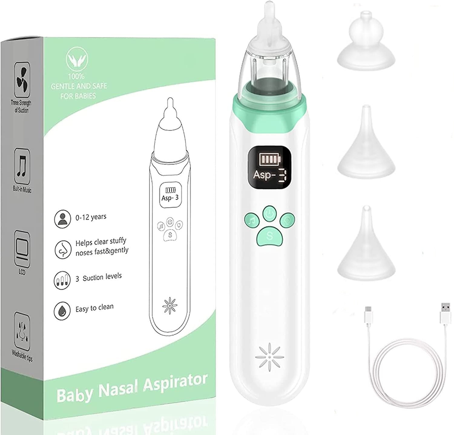 Electric Baby Nasal Aspirator – Medical-Grade, Safe & Effective